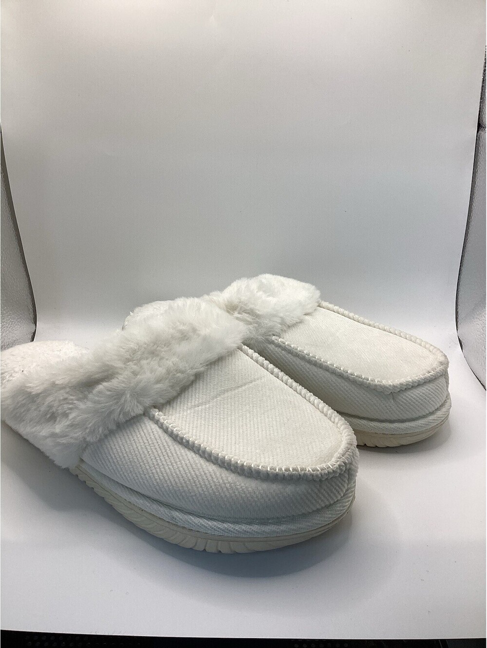 Women's Memory Foam House Slippers Arch Support Moccasin Winter Shoes 9 Beige